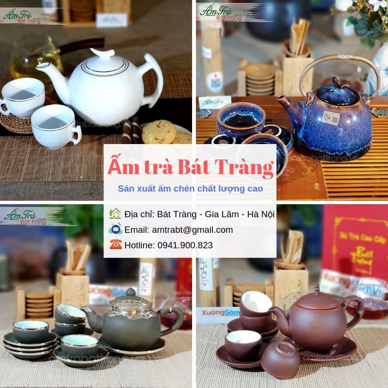 Ấm trà Bát Tràng