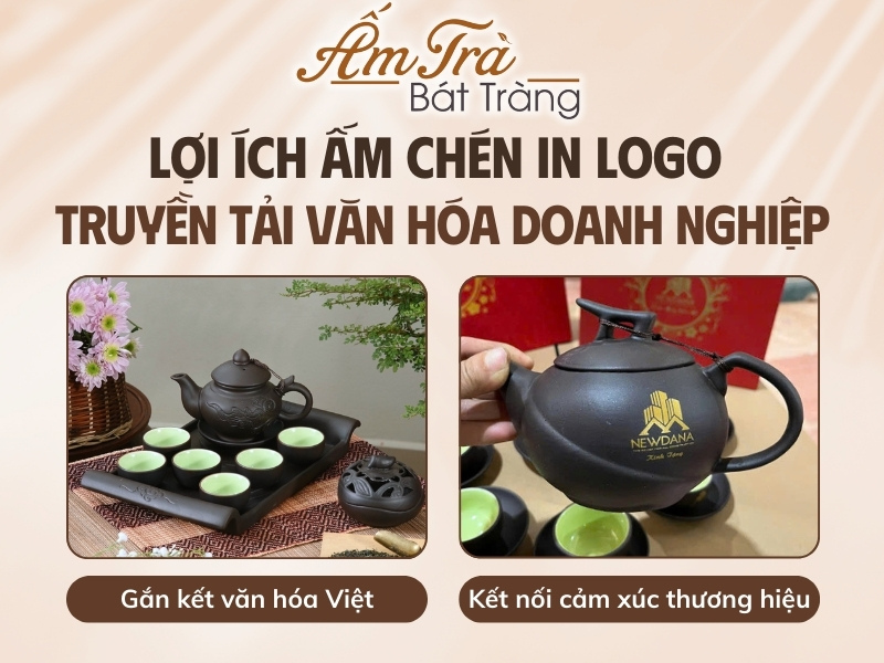 lợi ích truyền tải văn hoá doanh nghiệp của bộ ấm chén trà quà tặng in logo