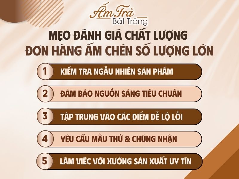 mẹo đánh giá chất lượng đơn ấm chén số lượng lớn