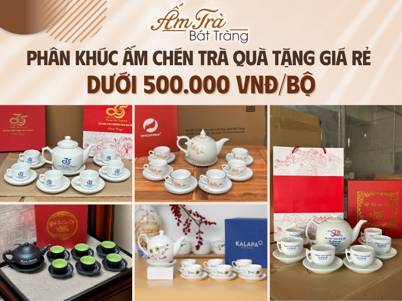 phân khúc ấm chén trà in logo quà tặng giá rẻ