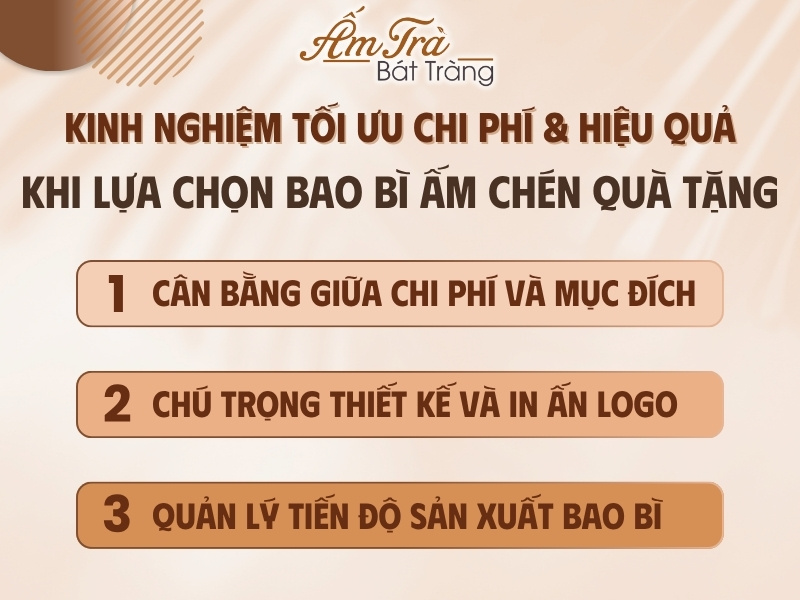 kinh nghiệm tối ưu chi phí và hiệu quả khi lựa chọn bao bì ấm chén quà tặng