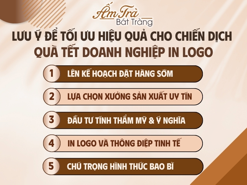lưu ý để tối ưu hiệu quả cho chiến dịch ấm chén in logo quà tặng Tết số lượng lớn